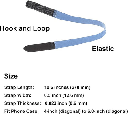TFY Elastic Phone Strap, Universal Slim Hand Finger Grip, Non-slip Cell Phone Holder, fit Most Smartphones Case - 2 Pieces