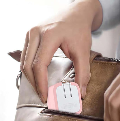 Case for Apple 40W Power Adapter – Soft Silicone Protective Cover for Dynamic Charger,Shockproof Dustproof Charging Block Protector Sleeve[Pink]