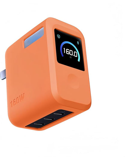 Charger Case Compatible with Anker GaNPrime 160W, for Silicone Protection & Portable Cover (Orange)