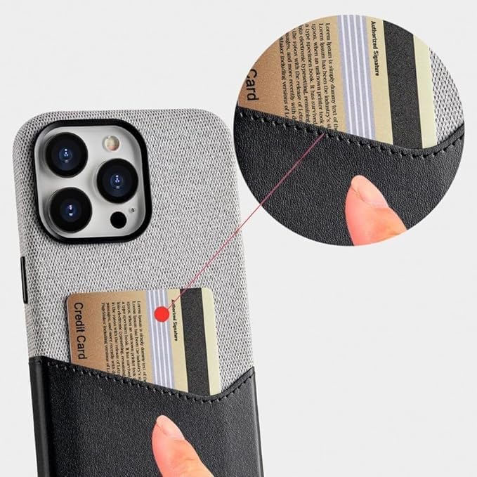 Ultrathin Case for iPhone 17 Pro Max/17 Pro/Air/17, Colorblock Card Slot Leather Back Drop Protection Cover (17 Pro,Green) (17 AIr,Orange)