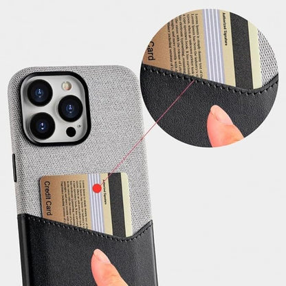 Ultrathin Case for iPhone 17 Pro Max/17 Pro/Air/17, Colorblock Card Slot Leather Back Drop Protection Cover (17 Pro,Green) (17 AIr,Orange)