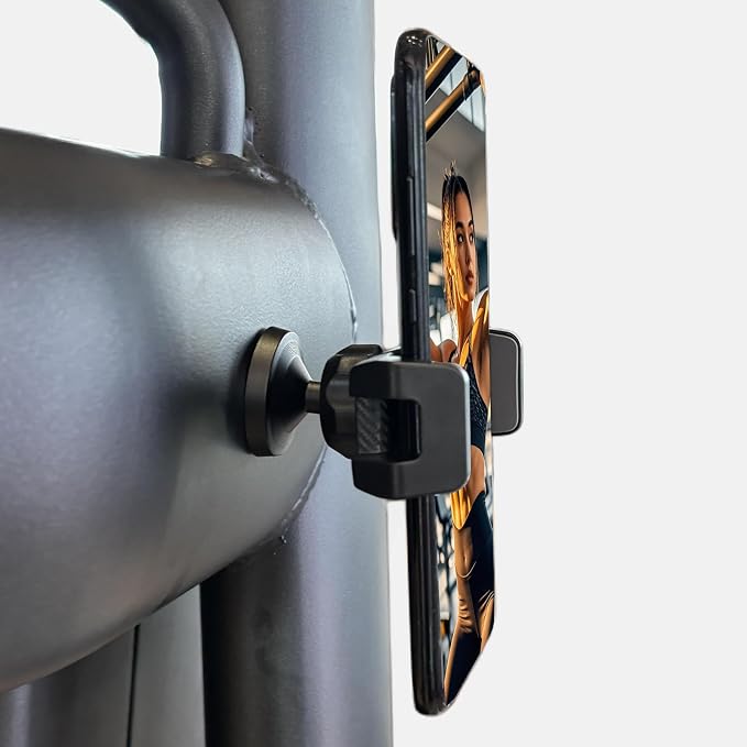 Gym Magnetic Phone Holder |Gym Cart Series | 360° Magnetic Phone Mount | Rotating Fitness Mount | Universal Metal Surface Compatibility|Accommodates 3.1"-4" Phones with Thick Cases