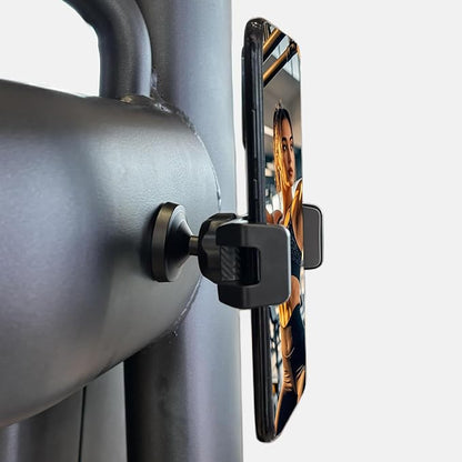 Gym Magnetic Phone Holder |Gym Cart Series | 360° Magnetic Phone Mount | Rotating Fitness Mount | Universal Metal Surface Compatibility|Accommodates 3.1"-4" Phones with Thick Cases