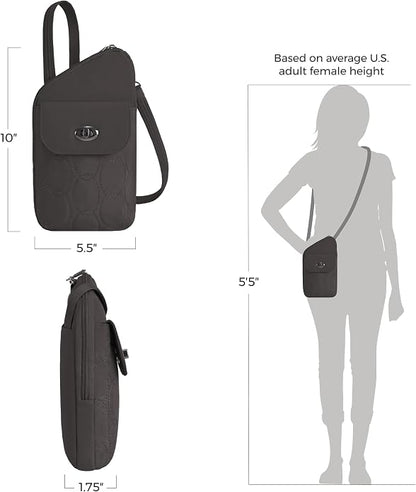 Travelon Anti-Theft Runways Slim Assymetric Crossbody