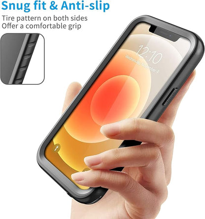SPORTLINK for iPhone 12 Case - IP68 Waterproof Military Protective Full Body Heavy Duty Shockproof 360 Sealed Dustproof with Camera Screen Protector Phone Cover for iPhone 12 6.1" Black