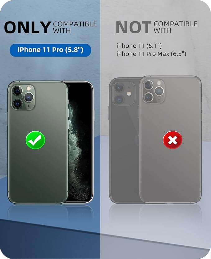 WIFORT for iPhone 11 Pro Waterproof Case - [Certified Water Proof & Military Protection] with [Built-in Screen Protector], Full Body Shockproof Phone Case Cover for iPhone 11 Pro 5.8" - Teal