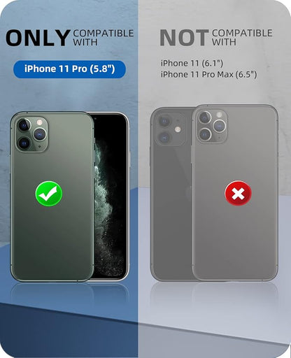 WIFORT for iPhone 11 Pro Waterproof Case - [Certified Water Proof & Military Protection] with [Built-in Screen Protector], Full Body Shockproof Phone Case Cover for iPhone 11 Pro 5.8" - Teal
