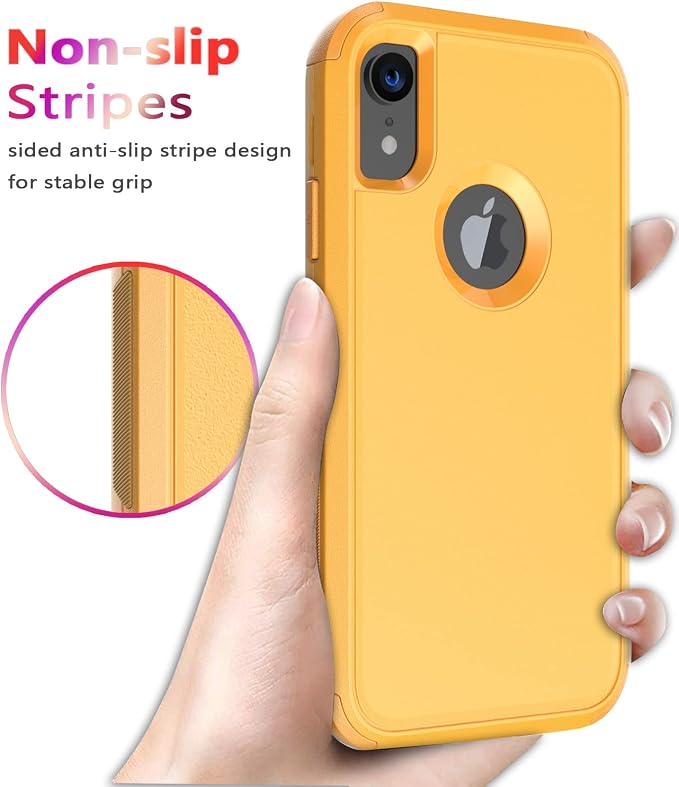 Diverbox for iPhone Xr Case [Shockproof] [Dropproof] [Dust-Proof],Heavy Duty Protection Phone Case Cover for Apple iPhone XR (Yellow)