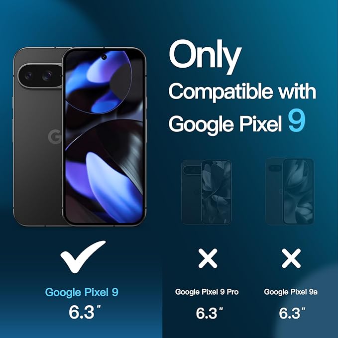 JETech Screen Protector for Google Pixel 9, 2+2 Pack | with Camera Lens Protector, HD Clear Tempered Glass, Anti-Scratch Protection, Easy Installation Tool