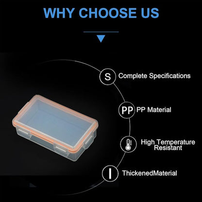 Heyiarbeit 2 x 18650 Battery Storage Case Holder Organizer Box Transparent 2Pcs