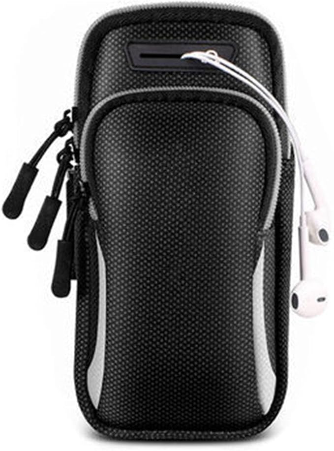 Phone Holder Arm Bands, Small Crossbody Shoulder Holsters Bag with Arm Band,Arm Band Sleeve Fit Sport Gym Hiking Black (Black)