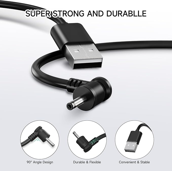 OLAIKE (2 Pack) 8m/26ft Charge Cable for Ring Stick Up Cam Battery/Plug-in & Ring Spotlight Cam Battery, Weatherproof Power Adapter Keep Charge Your Camera (No Camera), Blcak