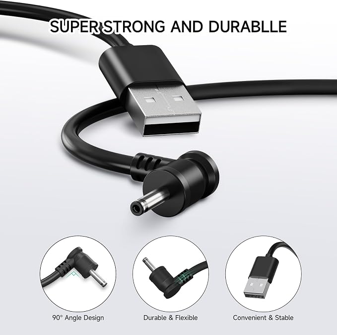 OLAIKE (2 Pack) 5m/16ft Charge Cable for Ring Stick Up Cam Battery/Plug-in & Ring Spotlight Cam Battery, Weatherproof Power Adapter Keep Charge Your Camera (No Camera), Blcak