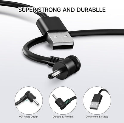 OLAIKE (2 Pack) 5m/16ft Charge Cable for Ring Stick Up Cam Battery/Plug-in & Ring Spotlight Cam Battery, Weatherproof Power Adapter Keep Charge Your Camera (No Camera), Blcak