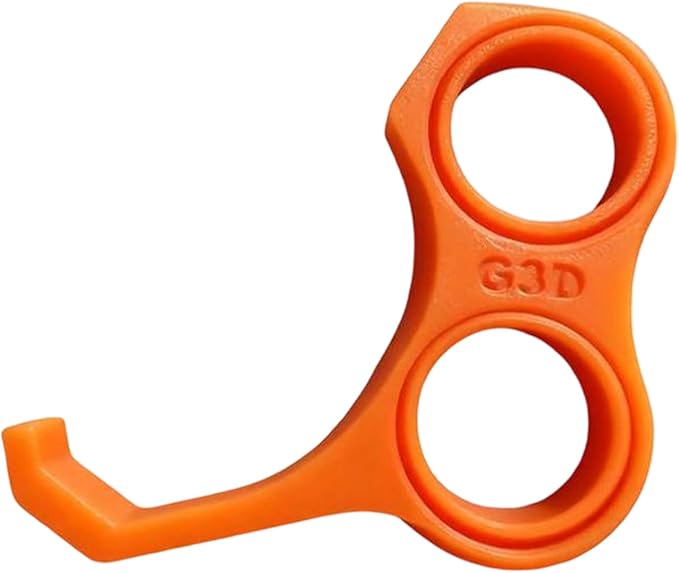Ergonomic Finger Stand Phone Holder, Finger Phone Holder, Pinky/Ring Finger Grip Strap, Stress-Relieving Toy, Multi-Functional Design, Comfortable Grip, Easy to Carry. (Orange)