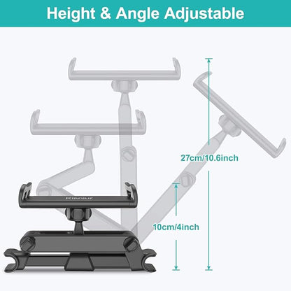Car Headrest Mount, Tablet Headrest Holder, Car Backseat Seat Mount Holder Universal 360° Rotating Adjustable for 6"-10.5" Tablet iPad iPad Air iPad mini,Samsung Galaxy