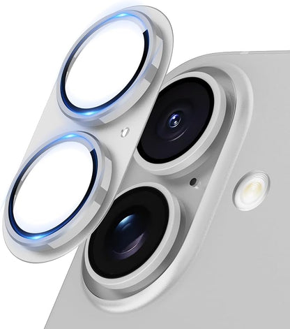 Jeluse Compatible with iPhone 17 Camera Lens Protector, Metal Aluminum Alloy Ultra Clarity Tempered Glass Camera Screen Protector