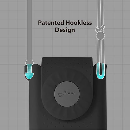 Bone Crossbody Phone Bubble Bag 1, Cell Phone Purse with Shock-Absorbing Design & Magnetic Closure, Adjustable Silicone Shoulder Lanyard Strap (Black)