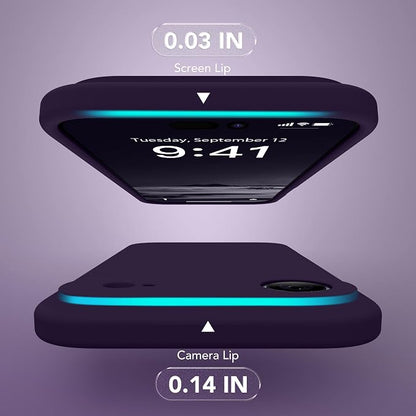 Magnetic for iPhone Air Case, Compatible with MagSafe, [Full Camera Protection][Screen Protector] Silicone Shockproof Protective Phone Case for iPhone 17 Air 6.5", Deep Purple
