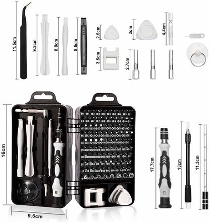 EFAITHFIX Precision Screwdriver Set, Professional 115 in 1 Magnetic Repair Tool Kit for Computer, Mobile Phone, Laptop, Tablet, Game Console, Watch, Camera, Eyeglasses, Electronics, DIY Projects, etc