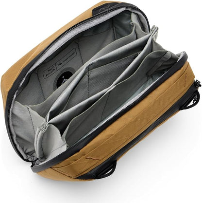 Peak Design Tech Pouch, Coyote, Electronics Organizer for Travel or Everyday Carry, Origami-Style Storage, Cable Pass-Through, Weatherproof, Gear Carry Bag for Men and Women