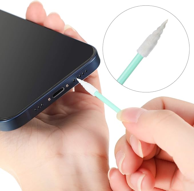 Frienda Anti Dust Plug Metal Phone Port Cover Compatible with iPhone 14/13/12/11 Lightning Connector Cleaning Tool Kit Phone Speaker Cleaner Receiver Dust Remover Multicolor