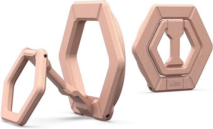 URBAN ARMOR GEAR UAG Magnetic Phone Ring Stand Compatible with MagSafe Magnet, Removable Metal Finger Ring Grip & 360 Rotation Adjustable Kickstand for iPhone 17, Galaxy S26, Nude