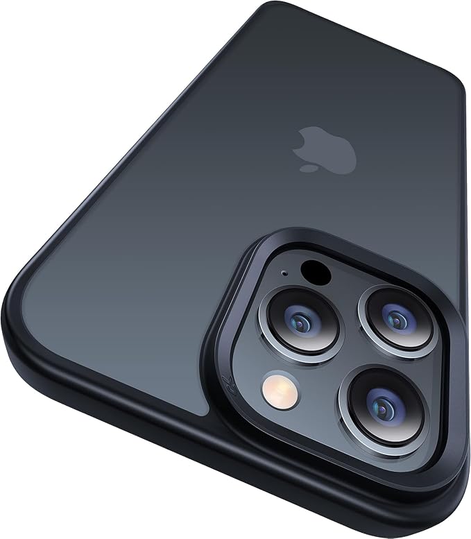 CASEKOO for iPhone 16 Pro Case, [Never Yellow Technology] [Mil-Grade Drop Protection] Translucent Slim Cover Women Men for iPhone 16 Pro Phone Case 6.1 inch, Frosted Black