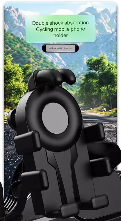 2026 anti-theft aluminum alloy motorcycle, bicycle, mobile phone holder, airbag, super strong grip, equipped with shock absorbers and safety locks, adjustable size, suitable for all smart phones