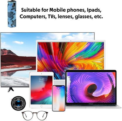 WIRESTER Screen Cleaner Spray Kit, All-in-One Spray and Wipe Cleaner, Touchscreen Mist Cleaner for Cell Phones, Tablets, iPad, Computer, Laptop, TV and Car Screens - Ocean Sea Turtles
