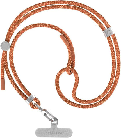 CASETiFY 6mm Rope Cross Body Strap with Card - Orange