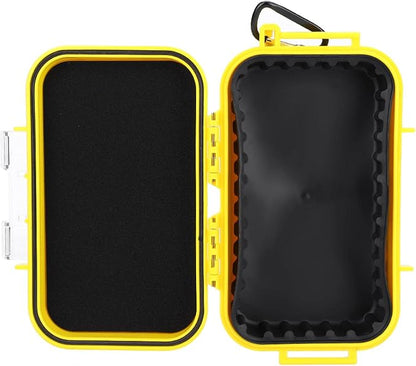 Tiiyee Small Waterproof Storage Case, Dry Box Protective Case Shockproof Survival Storage Container 6.29 * 3.54 * 1.57in Floating Hard Shell Wet Dry Box Airtight for Fishing Outdoor Gear