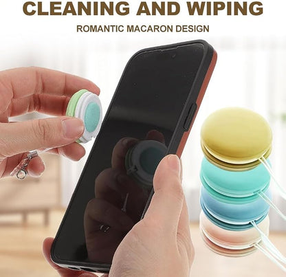 Macaron Phone Screen Cleaner, 2026 New Mobile Phone Screen Wipe, Portable Cell Phone Screen Cleaning Tool, Multifunctional Eyeglasses Cleaner for Office Travel (8PCS)