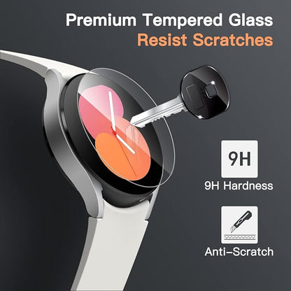 JETech Screen Protector for Samsung Galaxy Watch FE/5/4 40mm, 3-Pack | Tempered Glass Protection, HD Clear, Anti-Scratch Design