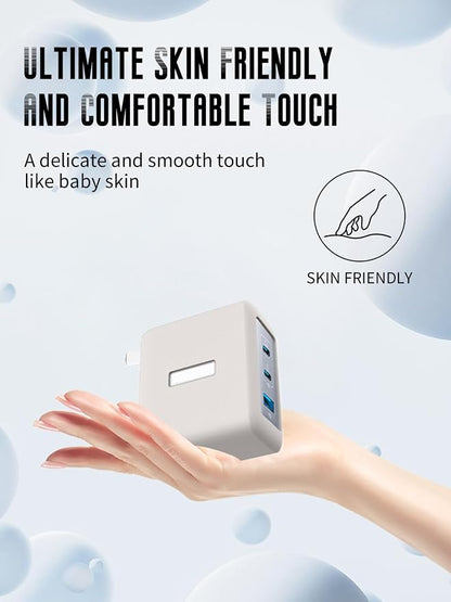Case for Anker Nano 100W USB-C Charger (Model: A2145), Kids-Friendly Soft Silicone Protective Cover, Shockproof, Waterproof (Gray)