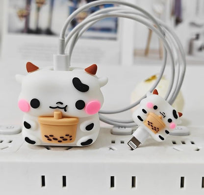 Compatible with Apple 20W/18W USB-C Adapter Charger, Cartoon Protective Case for iPhone 20W USB-C Power Adapter Charger Fast Lightning Chargers Cover
