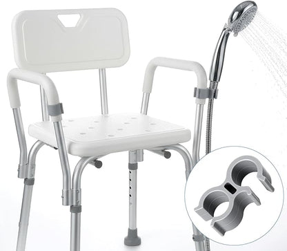 3 Pcs Silicone Shower Head Holder, Universal Shower Hose Holder for Chair, Showerhead Holders for Elderly Disabled Users, Bath Tub Hose Attachment Handicap Showers Accessories(Gray)