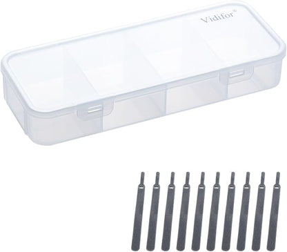 Vidifor 5-Pack Clear Cable Organizer Box with 40 Cable Ties, Portable Cord & Charger Storage for Drawer, Desk, Office & Home (5, Small)