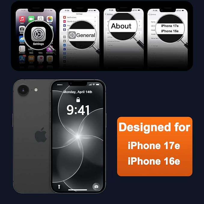 MOCCA Strong Magnetic for iPhone 17e Case/iPhone 16e Case [Compatible with Magsafe] [Full Camera Protection] Slim Translucent Matte Shockproof Phone Case for iPhone 17e / 16e 6.1", Titanium Gray