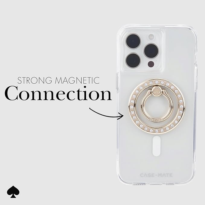 kate spade new york Magnetic Phone Ring Grip with Stand - Removable and Collapsible - Set in Stone