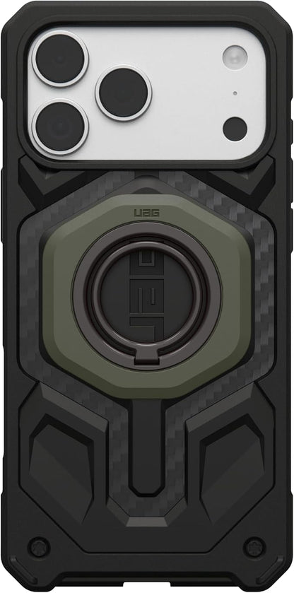 URBAN ARMOR GEAR UAG Mag Ring Stand LT - Ultra Strong Magnet MagSafe Compatible Metal Phone Ring Grip 360 Rotation Multi-Viewing Kickstand, Olive