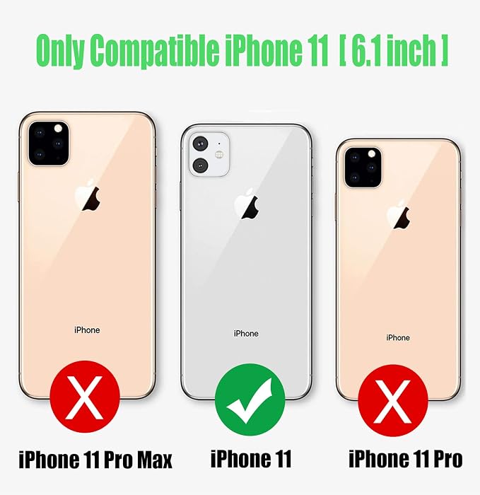 Wireless Charging Case for iPhone 11, 10000mAh High Capacity Portable Rechargeable Protective Battery Case Wireless Charging Compatible with iPhone 11 (6.1 inch) Extended Battery Charger Case (Black)