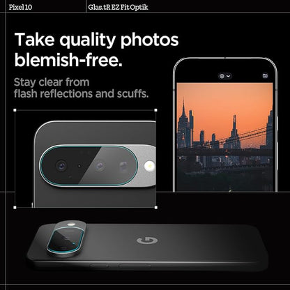 Spigen Camera Lens Screen Protector [Glas.tR EZ Fit Optik] Designed for Pixel 10 [Case Friendly] - 2 Pack