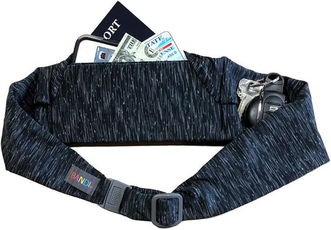 BANDI Running Belt for Women & Men – USA Made No-Bounce Adjustable Waist Pack & Secure Fanny Pack – Fits All Phones, Gels & Essentials – Zipper-Free, Medical Device Friendly