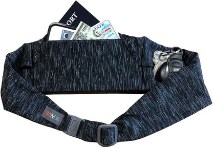 BANDI Running Belt for Women & Men – USA Made No-Bounce Adjustable Waist Pack & Secure Fanny Pack – Fits All Phones, Gels & Essentials – Zipper-Free, Medical Device Friendly