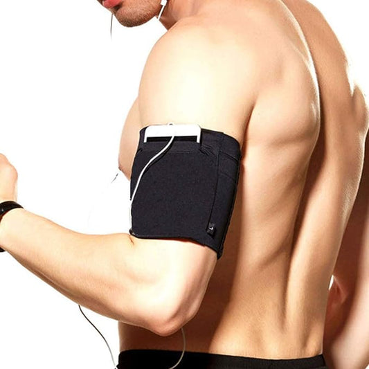 Phone Armband Sports Running Armband Arm Band Strap Running Phone Holder Pouch Sleeve All Purpose Sport Bag for Exercise Workout for iPhone,Samsung Galaxy S9/S8/S7,Google Pixel, A-Black, L