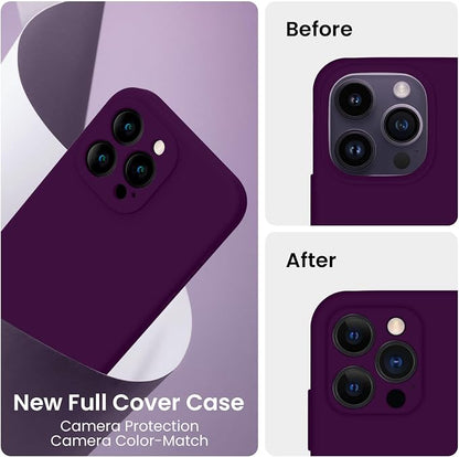 FireNova Designed for iPhone 14 Pro Max Case, Silicone Upgraded [Camera Protection] Case, Soft Anti-Scratch Microfiber Lining Inside, 6.7 inch, Wine Red
