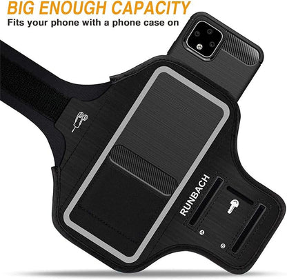 Running Armband for Google Pixel 10/10 Pro/10a/9/9 Pro/9a/8/7/6/6 Pro/5a/4XL/3a XL/3 XL, Running Exercise Case with Card Slot for Pixel (Black)