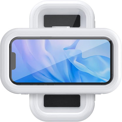 KUNSLUCK Shower Phone Holder Waterproof, 360° Rotation Shower Phone Case, Anti-Fog High Sensitivity Touch Screen Phone Holder for Bathroom Wall Mirror Bathtub, Compatible with 4.7"-6.8" Phones