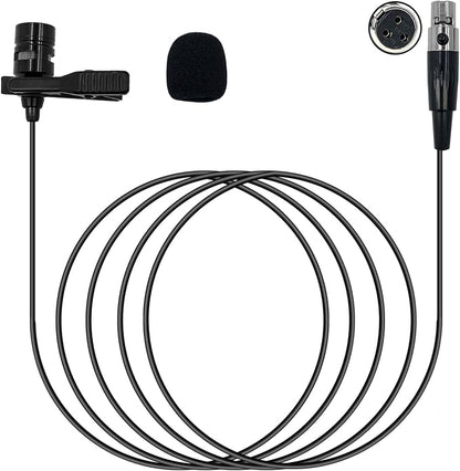 Lavalier Lapel Microphone Compatible with AKG Wireless Transmitter Unidirectional Condenser Mic (Mini XLR 3 Pin TA3F Plug only for AKG)